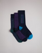 Thumbnail for your product : Ted Baker VERTTK Three Pack Of Socks