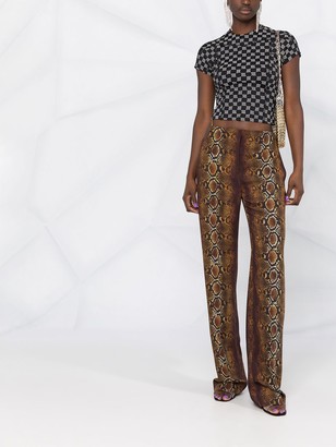 Versace Python Print Ring-Embellished Trousers