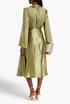 Thumbnail for your product : Lily & Lionel Lottie silk-satin midi skirt
