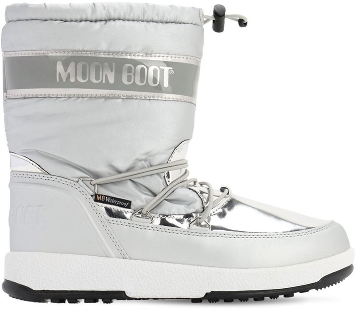girls silver snow boots