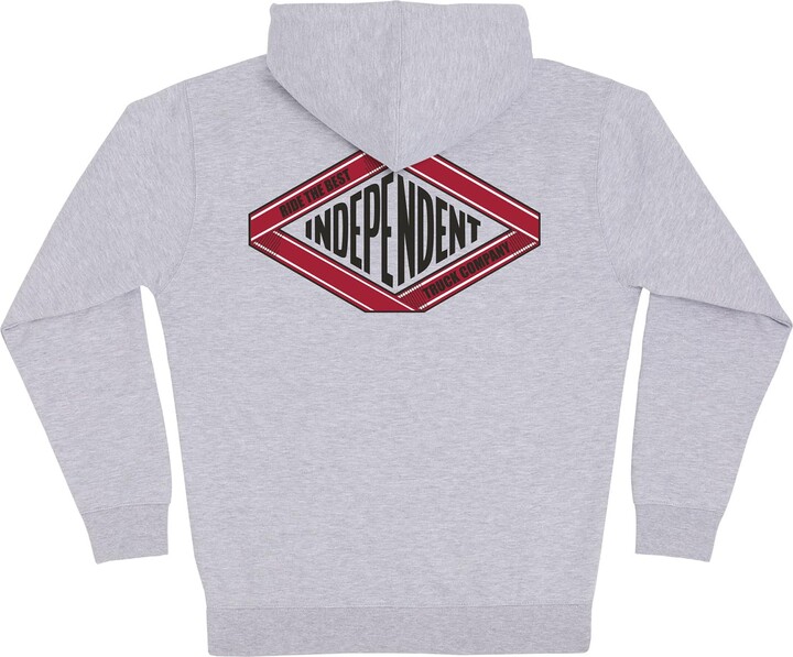 Independent Truck Company Scroll 2 Zip Hooded Heavyweight Sweatshirt Grey Hthr XL Mens