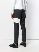 Thumbnail for your product : Thom Browne stripe detail tailored trousers