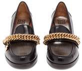 Thumbnail for your product : Givenchy Chain-strap Block-heel Leather Pumps - Womens - Black