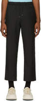 Thumbnail for your product : Oamc Black Wool Cropped Trousers
