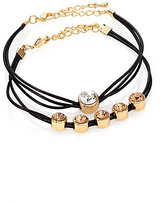 Thumbnail for your product : ABS by Allen Schwartz Jeweled Cord Bracelet Set