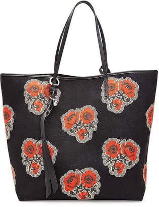 Alexander McQueen Canvas Tote Bag with Leather Details