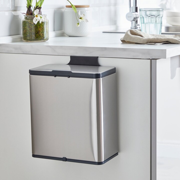 Dunelm Stainless Steel 6L Cupboard Bin Silver ShopStyle Wine Buckets & Coolers