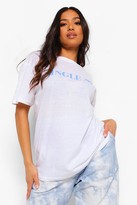 Thumbnail for your product : boohoo Petite 'Single Af' Graphic T-Shirt
