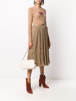 Thumbnail for your product : Polo Ralph Lauren Houndstooth Pleated Midi Skirt