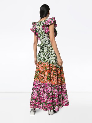 Mary Katrantzou Mixed Floral Print Maxi Dress