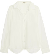 Thumbnail for your product : L'Agence Hana Cotton And Silk-Blend Poplin Shirt