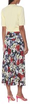 Thumbnail for your product : Erdem Elvin floral jersey midi skirt