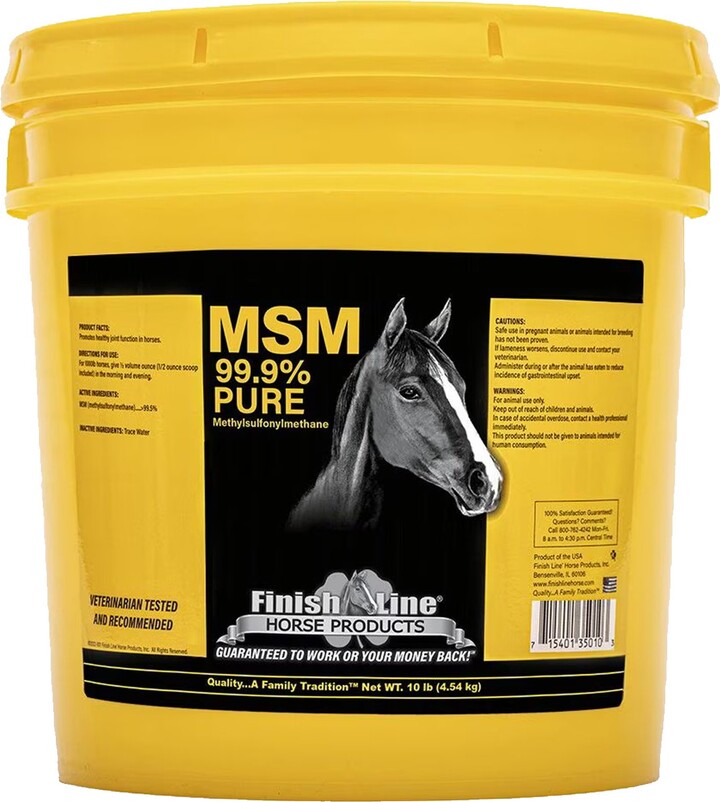 Finish Line MSM Joint Support Powder Horse Supplement, 10-lb tub