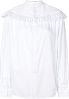 Helmut Lang - pleated bib blouse - women - coton - XS