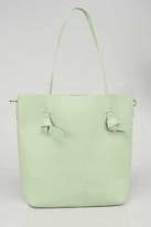 Thumbnail for your product : Yours Clothing Yoursclothing Womens Mint Leather Look Shopper Bag With Knot Trim