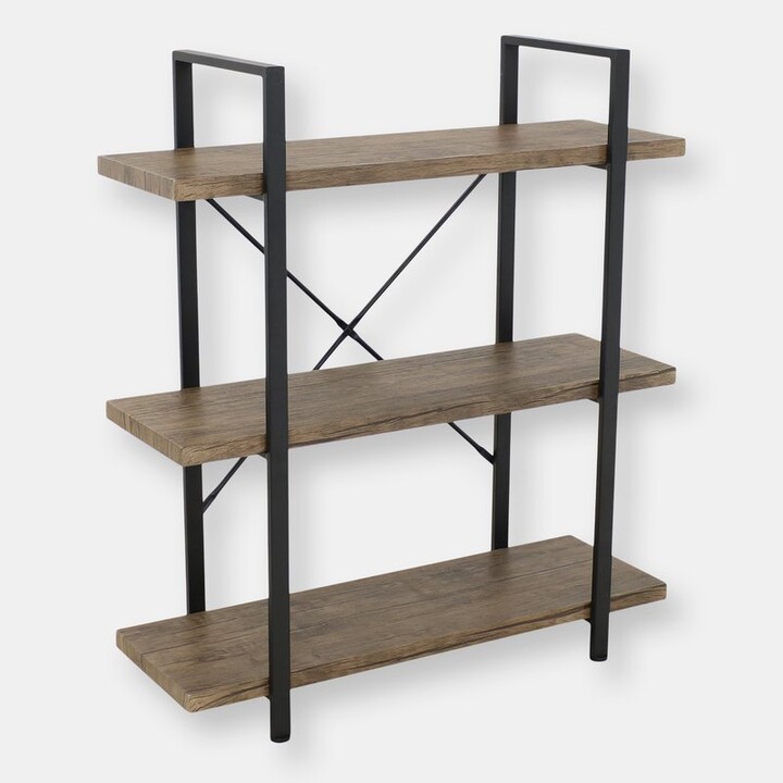 Sunnydaze Decor Sunnydaze Industrial Style 3Tier Bookshelf Wood