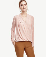 Thumbnail for your product : Ann Taylor Dotted Silky Wrap Blouse