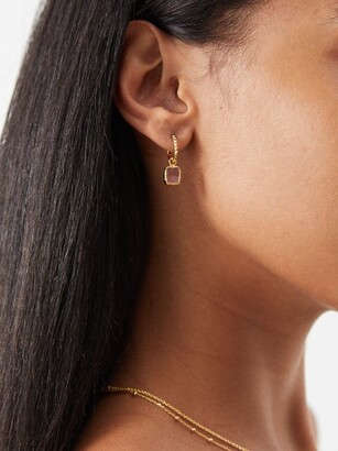 Missoma Pyramid Rhodochrosite & 18kt Gold-vermeil Earrings