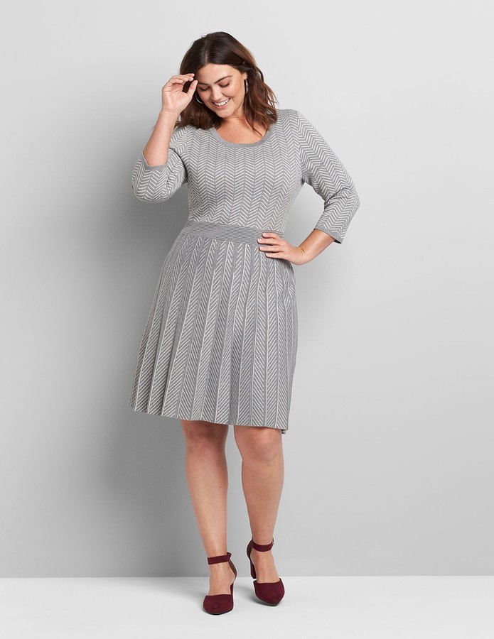 fit and flare sweater dress