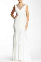 Thumbnail for your product : Adrianna Papell Jersey Mesh Long Dress 91889300