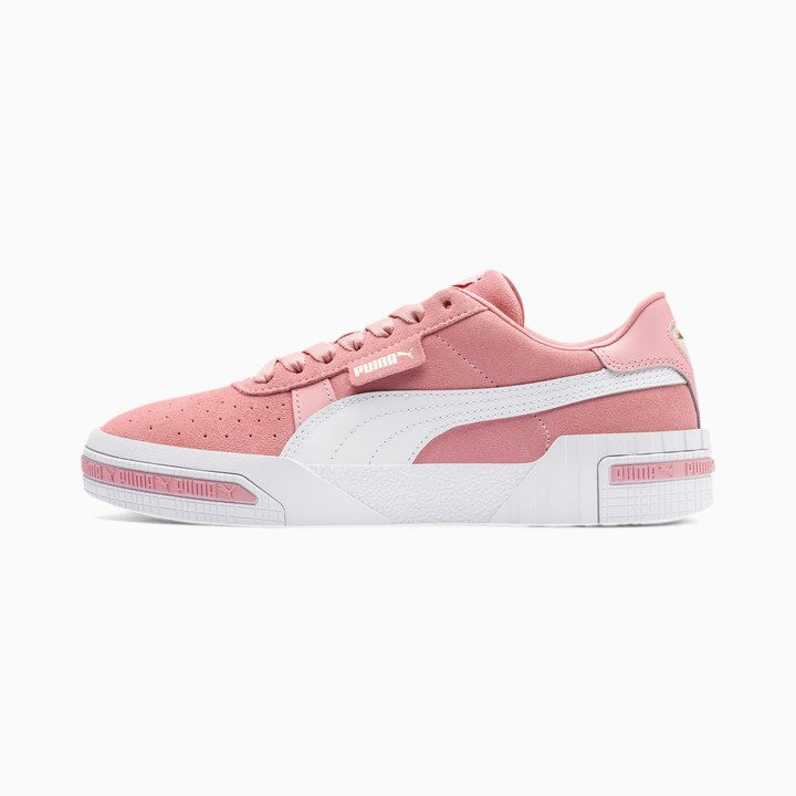 pink and gold puma shoes