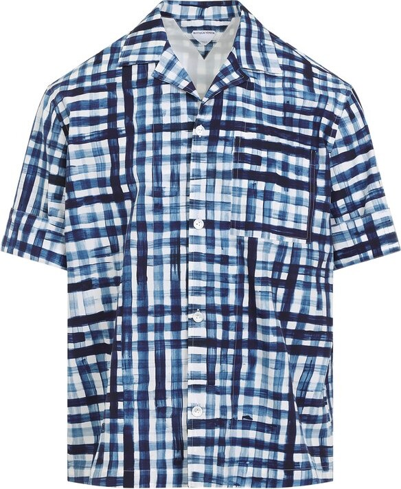 Bottega Veneta Short-Sleeved Check Patterned Shirt