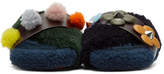 Thumbnail for your product : Fendi Multicolor Shearling Flowerland Slides
