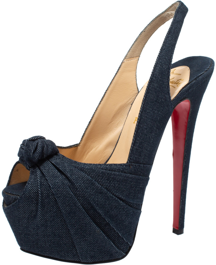 christian louboutin open toe heels