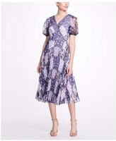 Thumbnail for your product : Marchesa Notte Patchwork Print Chiffon Wrap Dress