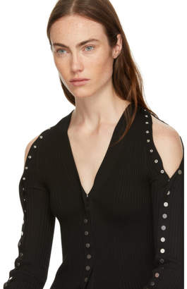 Alexander Wang Black Snap Fitted Cardigan