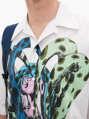 Marni Bruno Bozzetto Octopus-print Cotton Shirt - Mens - White Multi