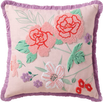 Hallmark 18" x 18" Multicolor Bloom Cotton Decorative Pillow