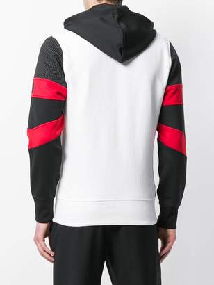 Hydrogen colour block zipped hoodie
