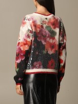 Thumbnail for your product : Twin-Set Twin Set Sweater Oversized Crewneck With Flower And Sequin Print