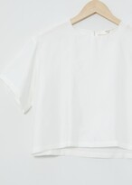 Thumbnail for your product : Arch The Silk Twill Cropped Crew Neck Top
