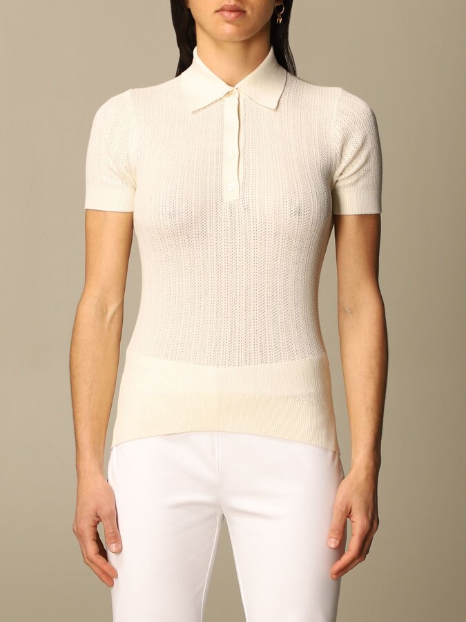 ladies yellow polo shirt