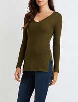 Thumbnail for your product : Charlotte Russe V-Neck Tunic Top