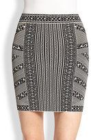 Thumbnail for your product : BCBGMAXAZRIA Josa Printed Stretch Jersey Mini Skirt