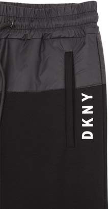 DKNY Stretch Jersey Pants W/ Nylon Detail