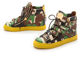 Thumbnail for your product : Giuseppe Zanotti Strappy Camo Sneakers
