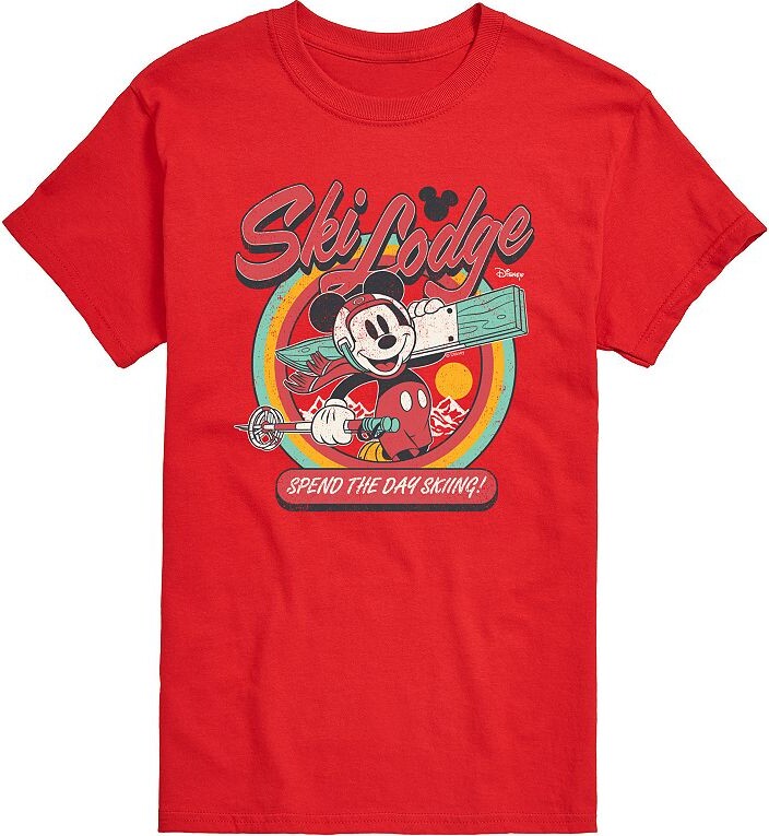 Licensed Character Big & Tall Disney's Mickey Mouse Ski Lodge Graphic Tee