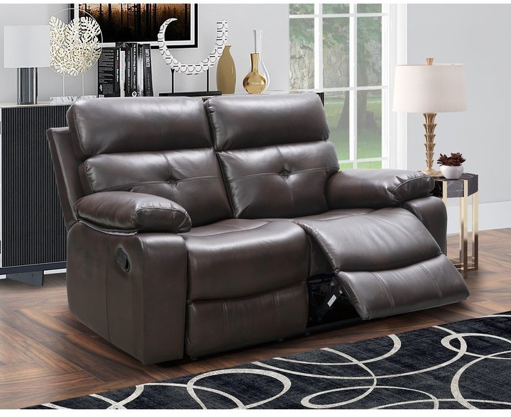Abbyson Thompson Fabric Manual Recliner, Abbyson Thompson 3 Piece Leather Reclining Living Room Sofa Set
