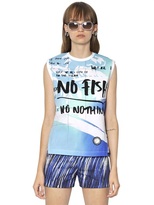 Thumbnail for your product : Kenzo 'no Fish' Printed Cotton Jersey T-Shirt