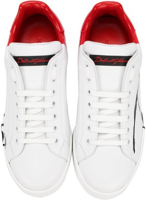 Dolce & Gabbana White Red Portofino sneakers
