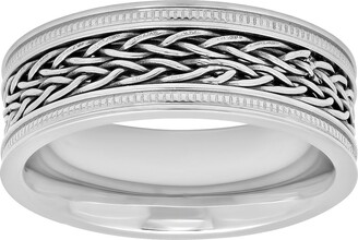 Unbranded Men's Stainless Steel Braided Wedding Band