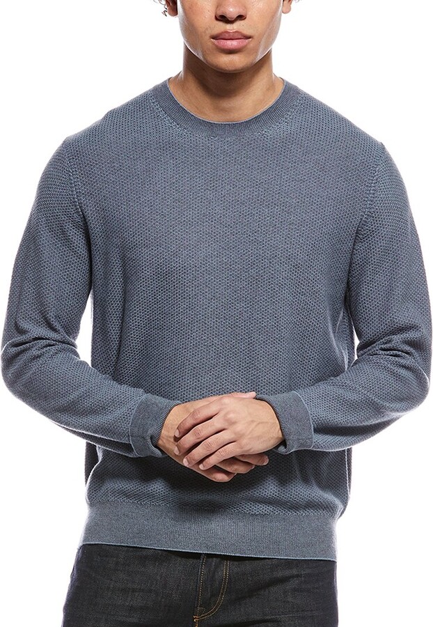 Vince Geo Jacquard Wool & Cashmere Crewneck Sweatshirt