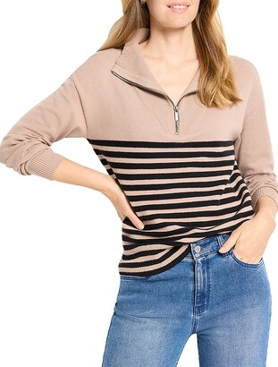 Henley Pullover Women NIC+ZOE Waffle Stitch Sweater
