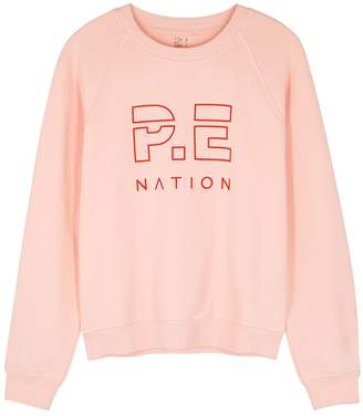 P.E Nation Shuffle Pink Logo Cotton Sweatshirt