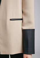 Thumbnail for your product : Forever 21 Faux Leather-Trimmed Blazer