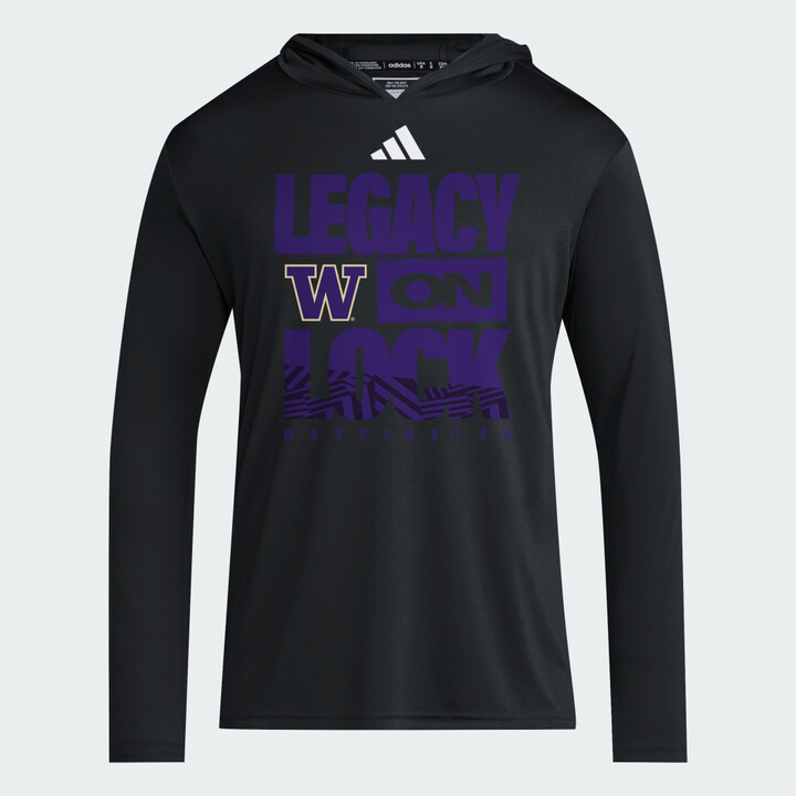 adidas Washington Huskies 2026 Legacy On Lock March Madness D4T Long Sleeve Hoodie